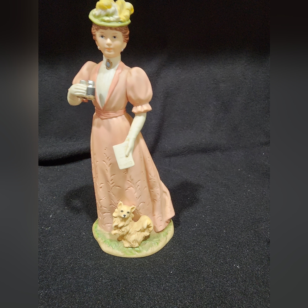 Vintage Home Interior Victorian Woman with Binoculars